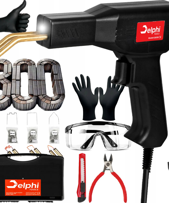 Plastiko suvirinimo aparatas Delphi Tools + 800 sąsagų