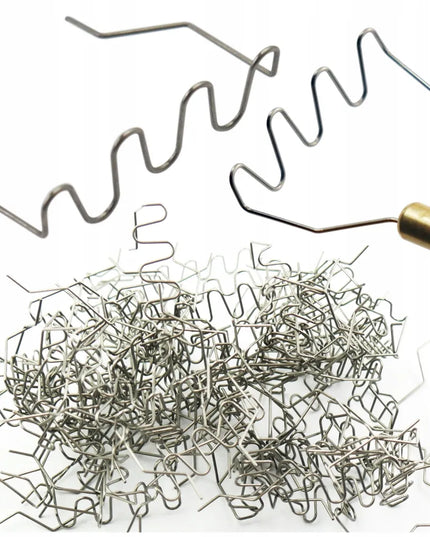 Daro Narzędzia RS98 kabės plastikui, 100 vnt., labai didelės bangos formos, 0,8 mm, plastikui remontuoti