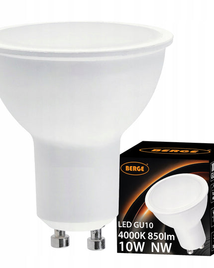 LED lemputė GU10 10W 850lm Neutrali dienos šviesa 4500K 230V 10 vnt. rinkinys