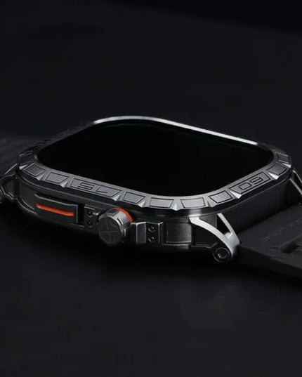 GlacierX Lhotse Black išmanusis laikrodis su AMOLED ekranu, pulso matuokliu ir daugiakalbiu meniu (EN, RU, PL), juodas
