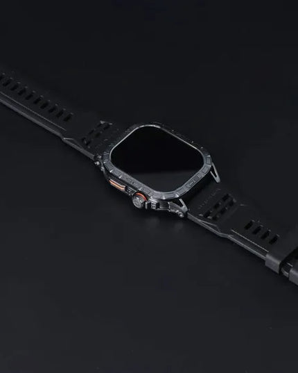 GlacierX Lhotse Black išmanusis laikrodis su AMOLED ekranu, pulso matuokliu ir daugiakalbiu meniu (EN, RU, PL), juodas