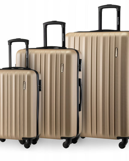 Rinkinys 3 kelioninių lagaminų ant ratukų ABS, maži, vidutiniai, dideli, 3 viename ZAGATTO