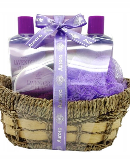 5 kosmetikos priemonių rinkinys, Šventinė DOVANA moterims, Levandų kosmetikos rinkinys AURORA