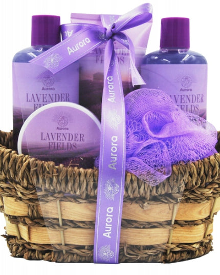 5 kosmetikos priemonių rinkinys, Šventinė DOVANA moterims, Levandų kosmetikos rinkinys AURORA