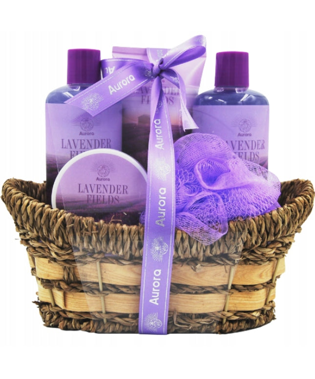 5 kosmetikos priemonių rinkinys, Šventinė DOVANA moterims, Levandų kosmetikos rinkinys AURORA