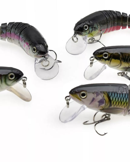 5 x Miracle Fish sulankstomi vobleriai lydekoms + dėžutė