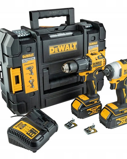 DEWALT 18V XR rinkinys: smūginis gręžtuvas ir smūginis suktuvas, akumuliatorinis, naujas