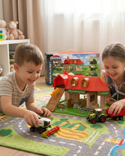 WOOPIE ūkio rinkinys su traktoriais ir figūrėlėmis, 42 dalių