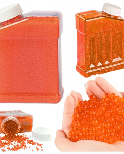 LEAN Toys oranžiniai hidrogeliniai vandens rutuliukai žaisliniams pistoletams, 20 000 vnt.