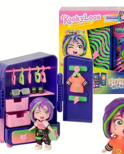 KOOKYLOOS Robin’s Wardrobe lėlės ir spintos rinkinys