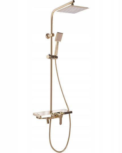 Auksinis Dušo Komplektas su Galvute BLIZGUS REA