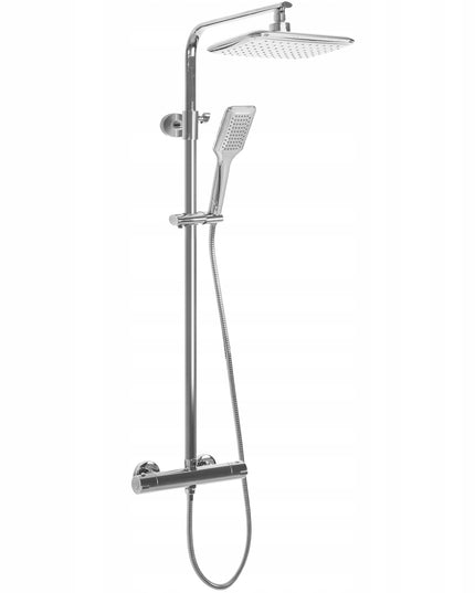 Termostatinis dušo komplektas TOM, chromas, montuojamas ant sienos