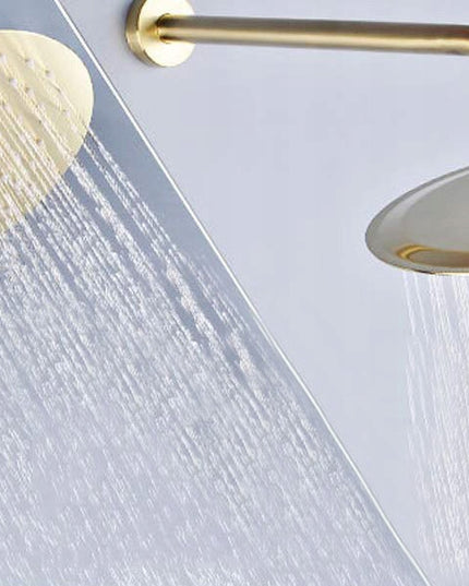 Potinkinis auksinis dušo komplektas su lietaus galvute REA Lungo