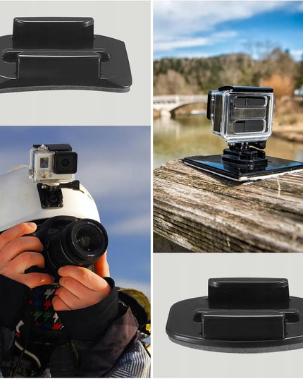Alogy laikiklių, adapterių ir 3M lipnių tvirtinimo elementų rinkinys, skirtas GoPro ir DJI sportinėms kameroms