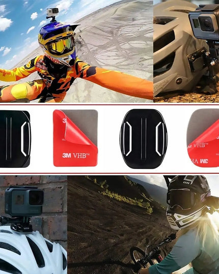 Alogy laikiklių, adapterių ir 3M lipnių tvirtinimo elementų rinkinys, skirtas GoPro ir DJI sportinėms kameroms