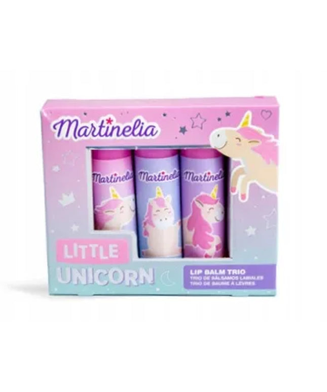Vaikiškų lūpų balzamų rinkinys Martinelia Little Unicorn Lip Trio, 3 vnt.