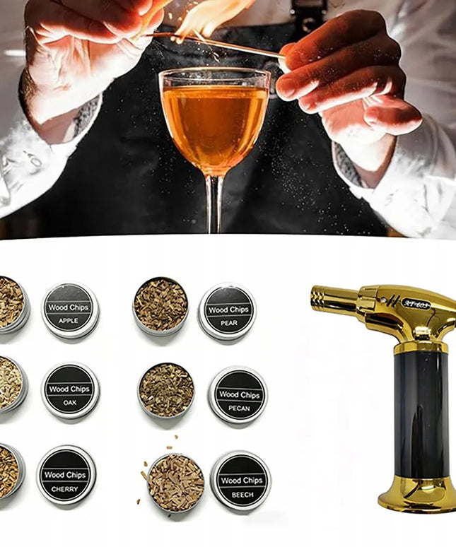 Viskio rūkymo rinkinys Whisky Smoker DOVANA vyrui draugui su medžio drožlėmis didelis