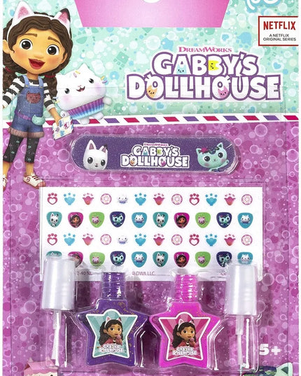 TOTUM nagų dekoravimo rinkinys vaikams „Gabby’s Dollhouse“ – lakai, dildė ir lipdukai