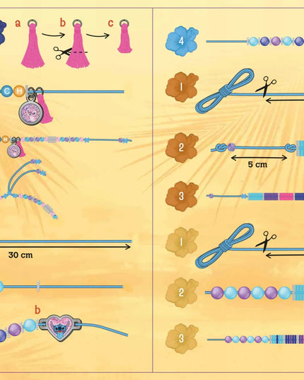 „Stitch“ apyrankių gamybos rinkinys lagaminėlyje 2 viename su puodeliu dekoruoti