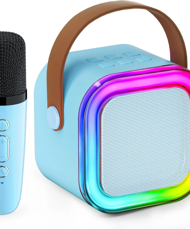 DDOO karaoke rinkinys vaikams: 2 belaidžiai mikrofonai ir „Bluetooth“ garsiakalbis