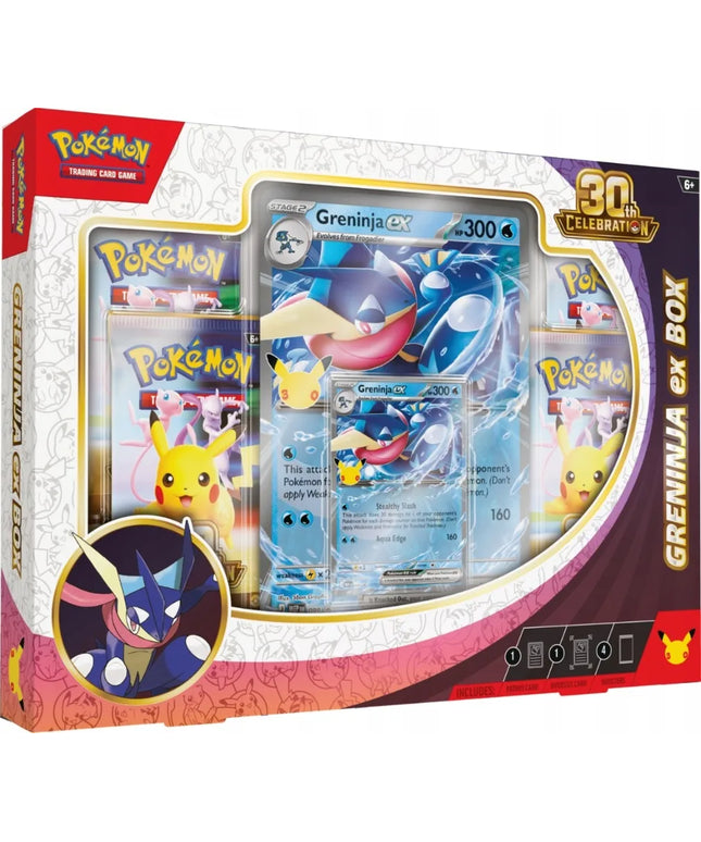 Pokémon TCG: 30th Celebration – Greninja ex Box kortų rinkinys