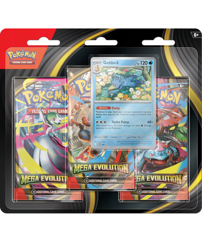 „Pokémon TCG: Mega Evolution“ kortų rinkinys – „Golduck“, 3 papildymo pakelių rinkinys
