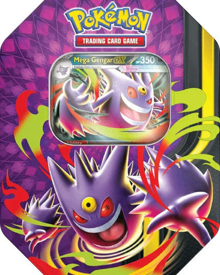 Pokémon TCG kortų rinkinys: Q2 Summer Tin A Mega Moonlit – Mega Gengar EX