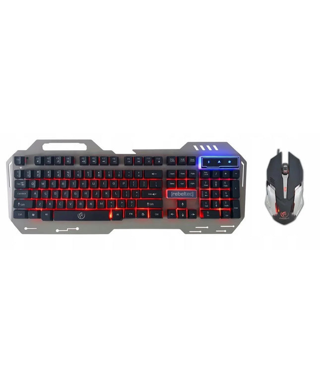 Laidinis klaviatūros ir pelės rinkinys Rebeltec INTERCEPTOR 2 Gaming USB pilkas