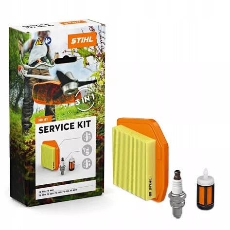 Stihl techninės priežiūros rinkinys Nr. 41 4147-007-4102, skirtas krūmapjovėms FS240, FS260, FS360, FS460