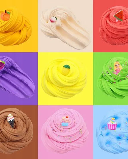 9 spalvų slime rinkinys | minkšta, kvapni masė vaikams, CE, EN 71