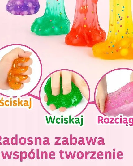 9 spalvų slime rinkinys | minkšta, kvapni masė vaikams, CE, EN 71