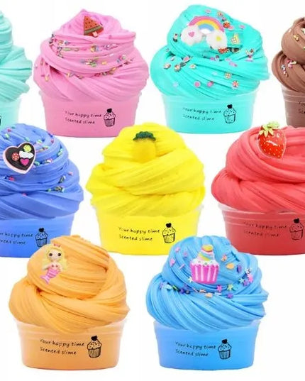 9 spalvų slime rinkinys | minkšta, kvapni masė vaikams, CE, EN 71
