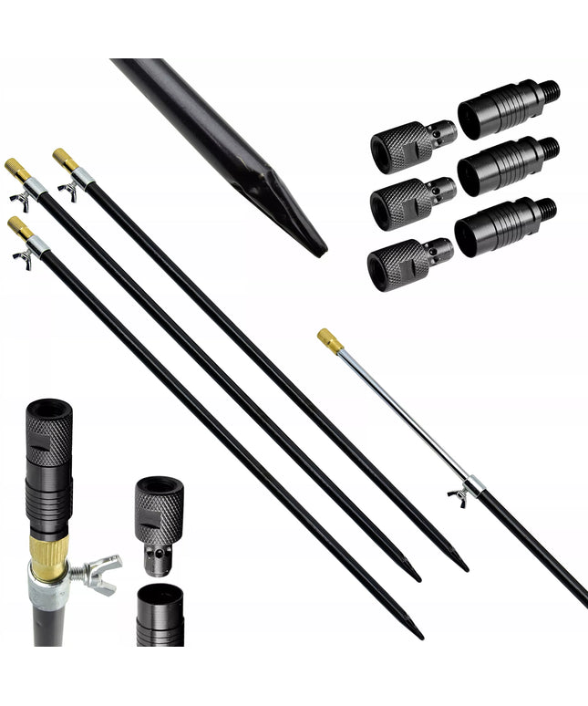 Rinkinys su stiebais ir greitoji jungtimi 3 x stiebas 54-95 cm 3 x greitoji jungtis