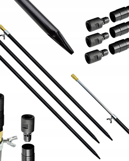 Rinkinys su stiebais ir greitoji jungtimi 3 x stiebas 54-95 cm 3 x greitoji jungtis