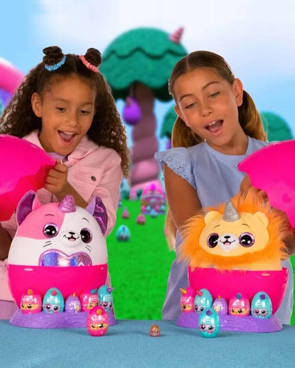 ZURU Rainbocorns Eggzania Surprise Mania vienaragio pliušinis žaislas, 28 cm