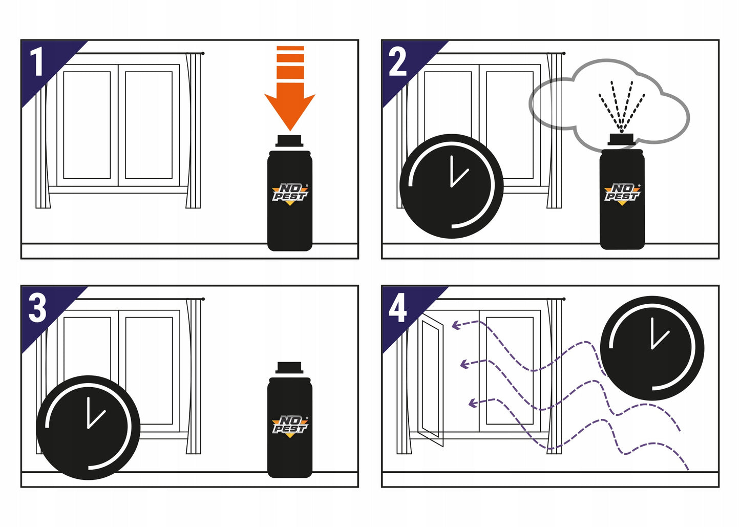ULTRABAI STIPRUS AEROSOLINIS FOGGERIS NUO BLAKIŲ IR TARAKONŲ, 400ML, 2 VNT.
