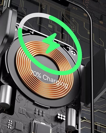 Automobilinis telefono laikiklis su greitojo įkrovimo funkcija BASEUS Qi 15W