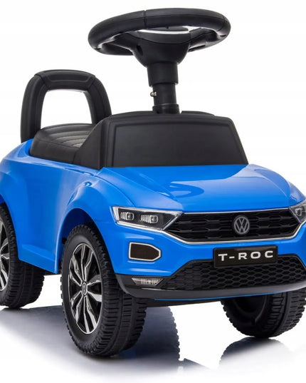 Vaikiškas paspirtukas vaikštynė Volkswagen T-Roc su dėtuve ir garsiniu signalu SUN BABY
