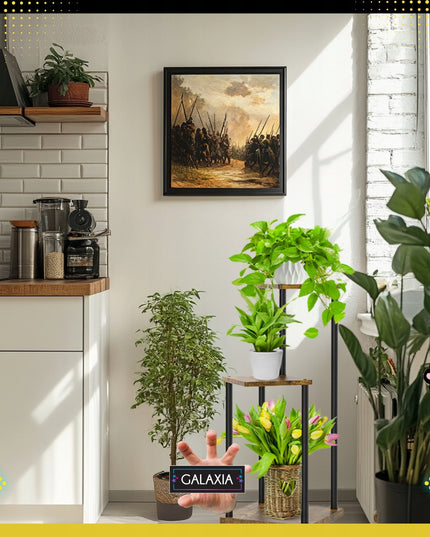 Pastatomas gėlių stovas Metalinis Medinis Loft