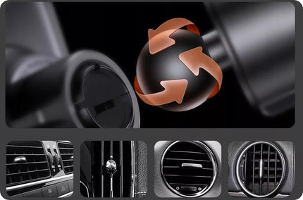 Automobilinis telefono laikiklis su greitojo įkrovimo funkcija BASEUS Qi 15W
