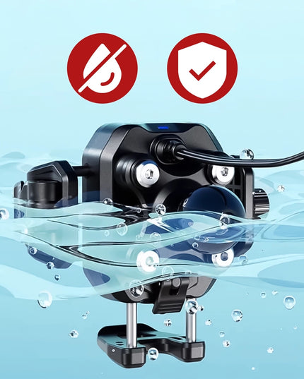 Motociklo telefono laikiklis, antivibracinis, su 15W induktyviu įkrovikliu + USB