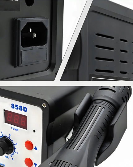 RETOO ER1206 plastiko suvirinimo stotis „Hot Air“, 750 W, 4 antgaliai, 6 plastiko užpildo strypai