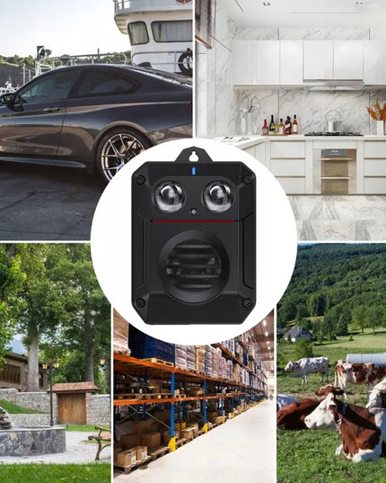Ultragarsinis graužikų, pelių, kiaunių ir žiurkių baidytuvas automobiliui, USB, IP65