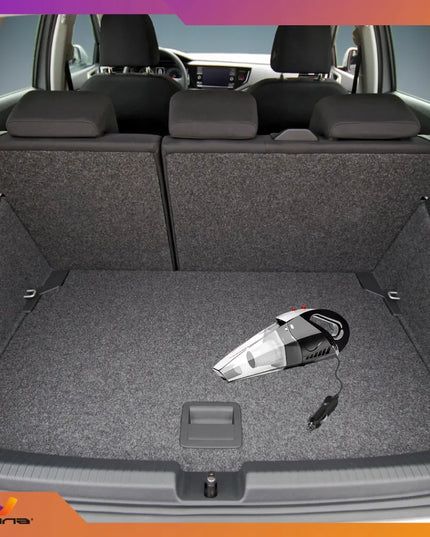 Galingas rankinis automobilinis dulkių siurblys su žibintuvėliu, 12 V, 120 W, su krepšiu