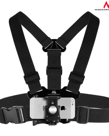 Krūtinės diržai – laikiklis telefonui, išmaniajam telefonui ir GoPro kamerai