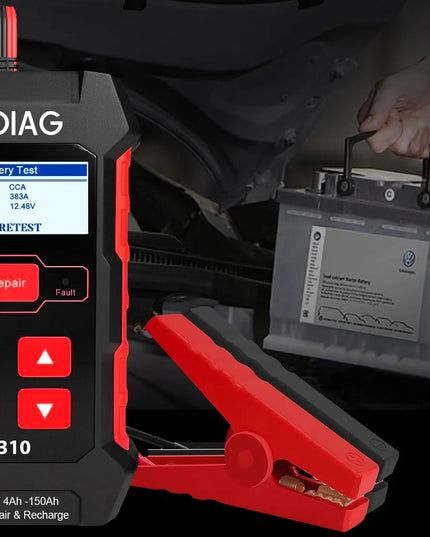 24DIAG B310 akumuliatorių testeris, įkroviklis ir automatinis matuoklis, 12 V / 24 V, 10 A