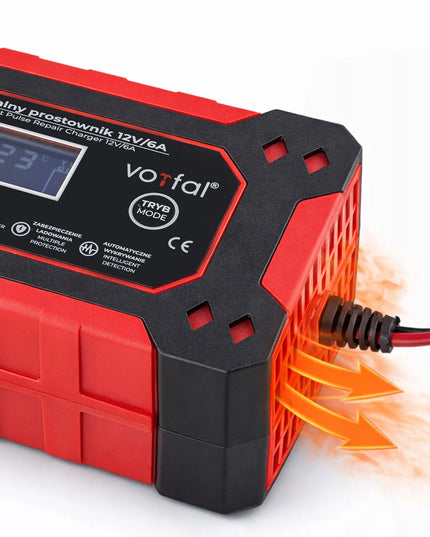 Automatinis išmanusis akumuliatoriaus įkroviklis „Vorfal“ LCD 12 V 6 A