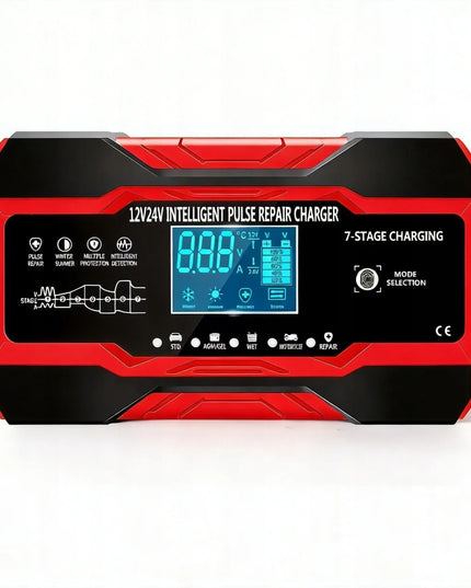 Automatinis 12 V / 24 V akumuliatorių įkroviklis