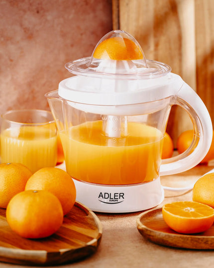 Adler AD 4014 elektrinė citrusinių vaisių spaustuvė, 60W, 1L, minkštimo kontrolė