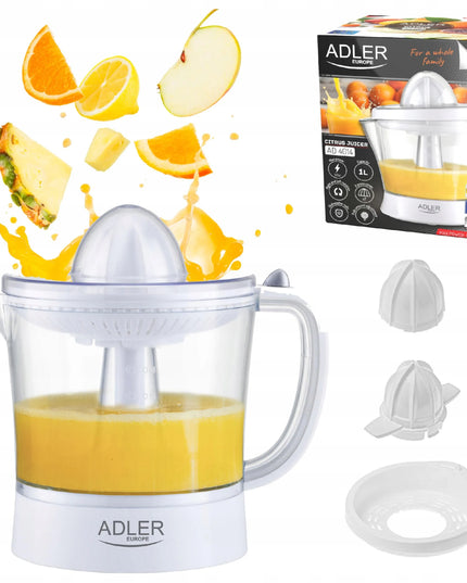 Adler AD 4014 elektrinė citrusinių vaisių spaustuvė, 60W, 1L, minkštimo kontrolė